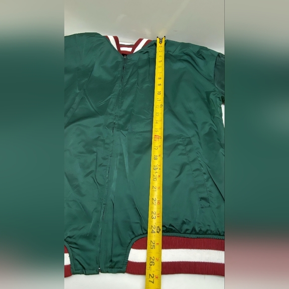 NWOT SONIX Embroidered Bomber Jacket - Green and Red REVERSIBLE SZ XL - Picture 6 of 7